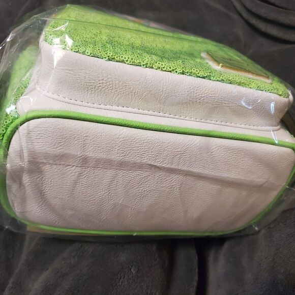 loungefly Peter Pan Tinkerbell Mont Green Sequin Mini Backpack - Picture 5 of 5